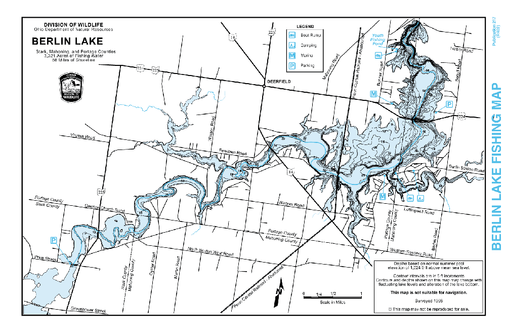 Lake Depths near Munroe Falls